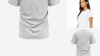 8438+ Men’s Loose Fit Graphic T-Shirt Back View Free Stylish PSD for Graphic Designers