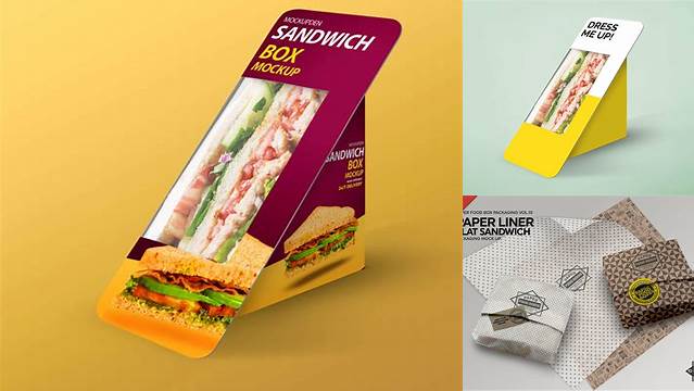 8438+ Sandwich Wrap Mockup Free Best for Showcase