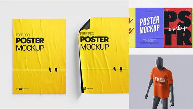 8438+ Yellow Mockup Free PSD Free Download