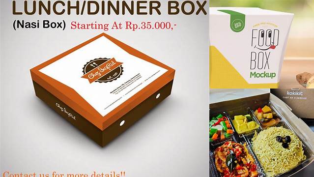 8439+ Mockup Box Nasi Smart Object PSD Template