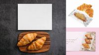 8442+ Croissant Mockup Easy Editable