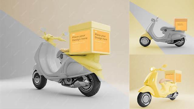 8444+ Vespa Mockup PSD File for Designers