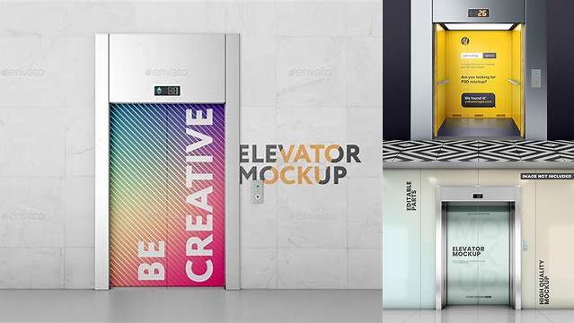 8446+ Elevator Mockup Psd Free Download Smart PNG Image