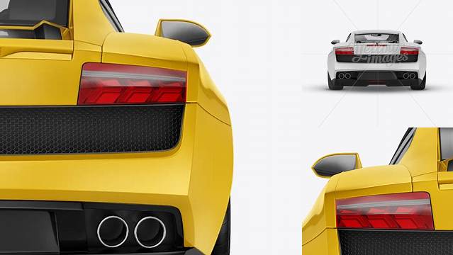 8447+ Lamborghini Gallardo PSD Mockup Back View Versatile and Elegant PSD File