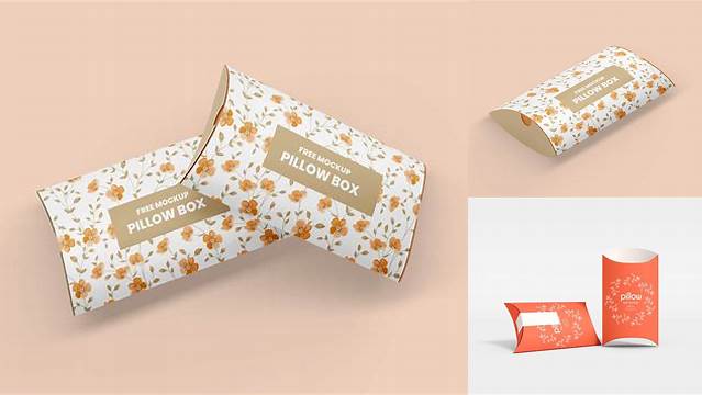 8449+ Paper Pillow Box PSD Mockup Top View Exclusive and Stylish Design PSD