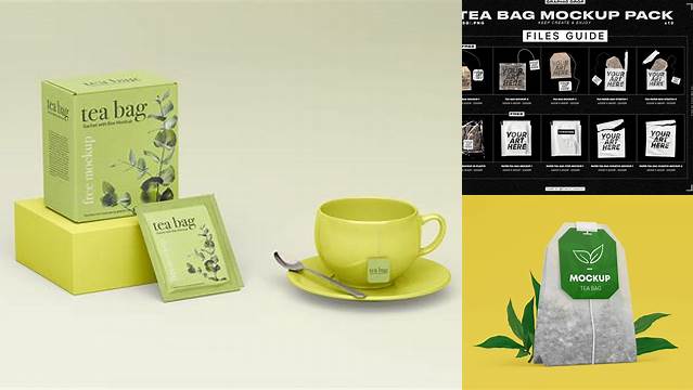 845+ Tea Bag Mockup Free Premium Design Freebie