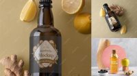 8453+ Kombucha Mockup PSD Download