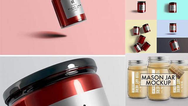 846+ Glossy Food Jar PSD Mockup Downloadable PSD Design Template