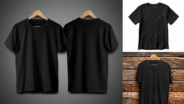 8462+ Mockup Kaos Hitam Digital Download