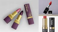 8464+ Matte Opened Lipstick PSD Mockup Smart Editable Design Mockup