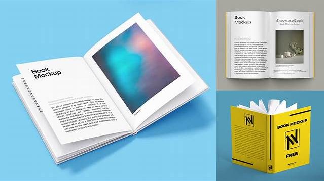 8464+ Opened Hardcover Book PSD Mockup Half Side View Custom Graphic Mockup File