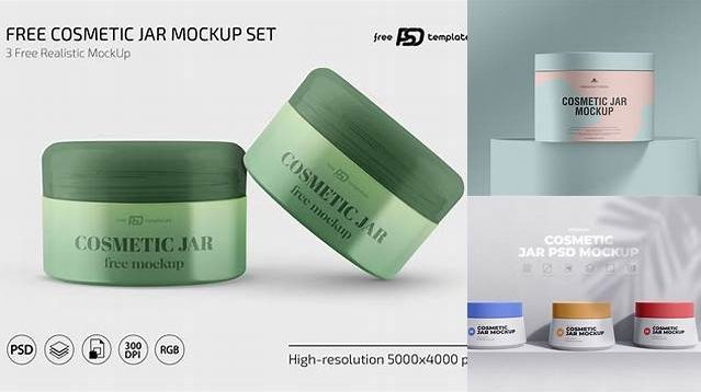 8469+ Blue Cosmetic Jar PSD Mockup Modern and Unique Freebie PSD