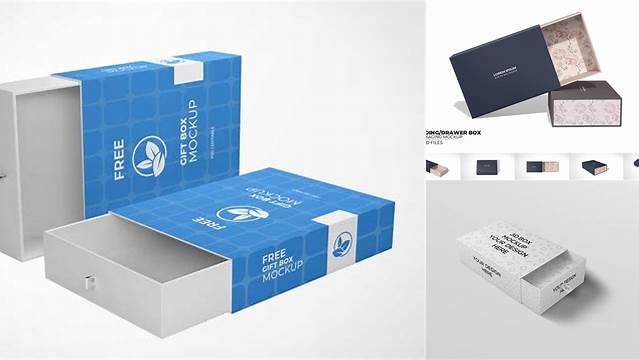 8475+ Drawer Box Mockup Free Include TIFF