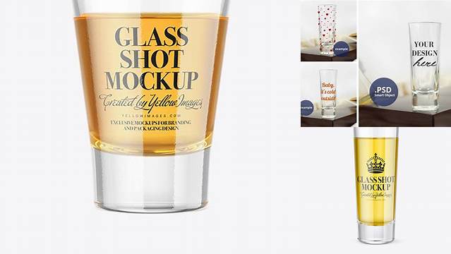 8477+ Shot Glass Mockup Free High-Quality Creative PSD