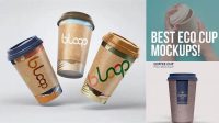 8478+ Mockup Eco Cup Exclusive Free PSD