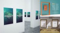 848+ Museum Mockup Free PSD Free Download