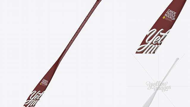 8489+ Matte Long Canoe Paddle PSD Mockup Half Side View Creative Photoshop Resources