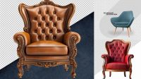 849+ Glossy Leather Chair PSD Mockup Exclusive and Stylish Design PSD