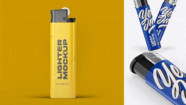 849+ Glossy Plastic Lighter PSD Mockup Free Premium Photoshop Template Download