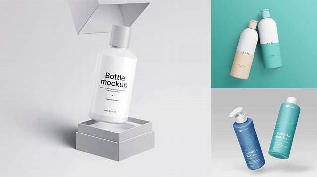 8491+ Green Cosmetic Bottle PSD Mockup Half Side View Download Free Premium Design PSD