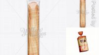 8493+ Long Thin Loaf of Wheat Bread Package PSD Mockup Creative Layered Design File