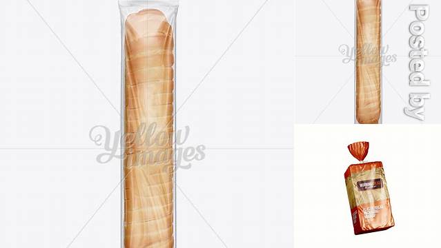 8493+ Long Thin Loaf of Wheat Bread Package PSD Mockup Creative Layered Design File