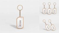 8493+ Rectangular Keyring PSD Mockup Front View Elegant and Stylish Mockup