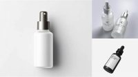 8495+ Matte Metallic Dropper Bottle PSD Mockup Easy-to-Edit PSD