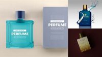 8495+ Metallic Square Perfume Bottle PSD Mockup Photoshop Resource Free