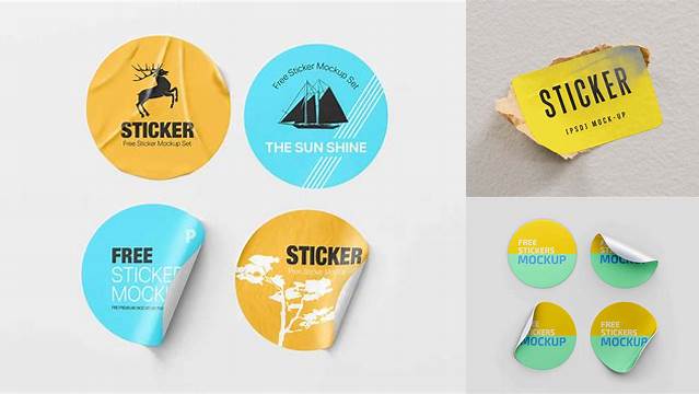 8496+ Sticker Mockup Free Best for Showcase