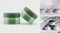 8497+ Opened Blue Cosmetic Jar PSD Mockup High-Angle Shot Free Creative Design