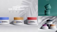 8503+ Plastic Cosmetic Jar PSD Mockup Unique and Editable PSD