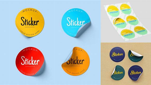 8509+ Round Sticker Mockup Psd Free Download Easy Editable