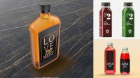 851+ Metallic Square Bottle PSD Mockup Half Side View Download Premium PSD Resource