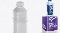 8511+ Matte PET Bottle PSD Mockup Half Side View High-Angle Shot Unique Free Photoshop Files