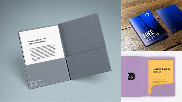 8513+ Opened Paper Folder PSD Mockup Free PSD for Designers