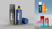 8514+ Closed Glitter Spray Can With PSD Mockup Fully Editable Photoshop PSD Free Download