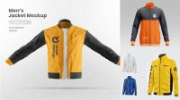 8517+ Men's Training Jacket PSD Mockup / Front View Versatile PSD Mockup File