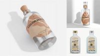 8520+ Clear Glass Bottle with Orange Liquor PSD Mockup Easy-to-Edit Photoshop Freebie