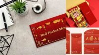 8532+ Red Packet Mockup Psd Modern PSD Templates