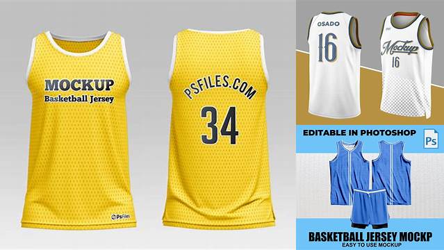 8533+ Mockup Jersey Basket Cdr High-Resolution Editable PSD