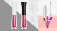 8536+ Clear Lip Gloss Bottle PSD Mockup Editable Graphic Design Files