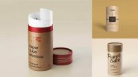 8537+ Close Kraft Paper Tube PSD Mockup Free Graphic Design Resource