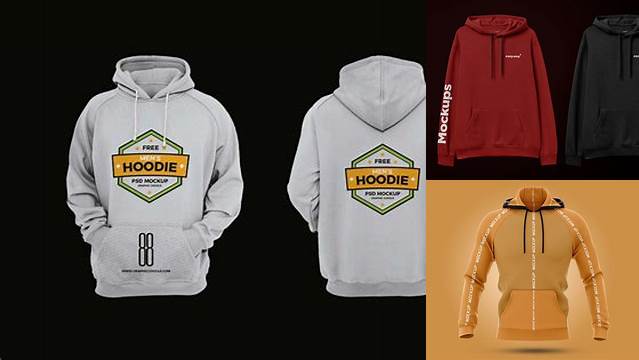 8537+ Men’s Hooded Sweatshirt PSD Mockup Front View Unique High-Resolution Photoshop Mockup