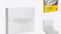 8537+ Paper Brief Case PSD Mockup Halfside View Downloadable PSD Design Template