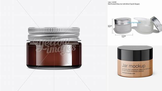 8538+ Metal Jar With Lid 50ml Download Now Free PSD Template