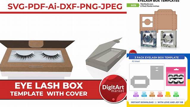 8547+ Eyelash Box Template PSD for Creative Projects