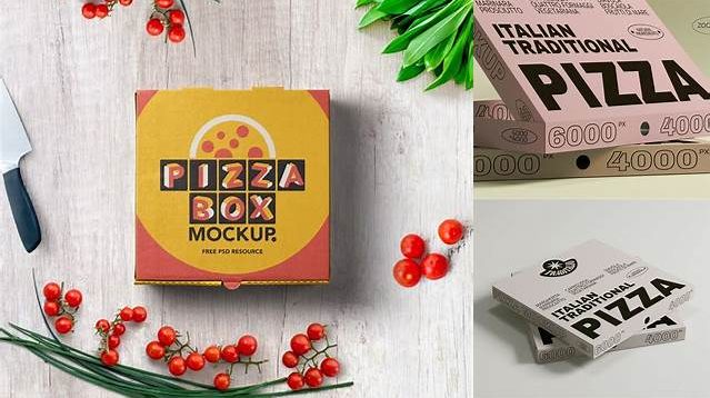 8547+ Frozen Pizza Box PSD Mockup Advanced Photoshop Design Free