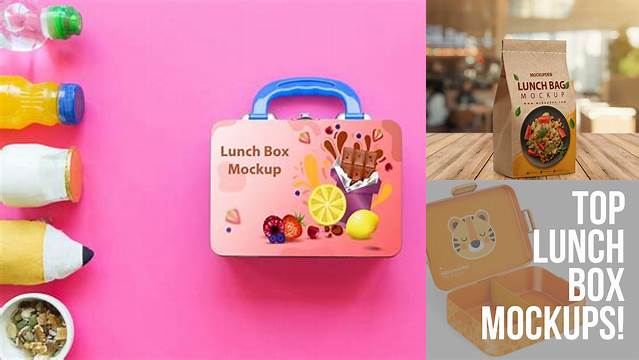 8547+ Lunch Box PSD Mockup Top View Exclusive Free PSD Mockups