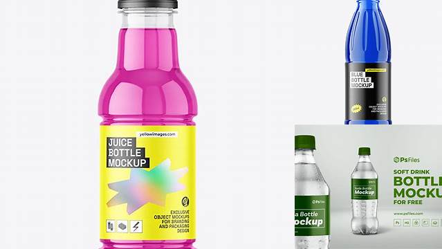 8548+ PET Drink Bottle PSD Mockup Exclusive Free Photoshop Mockup